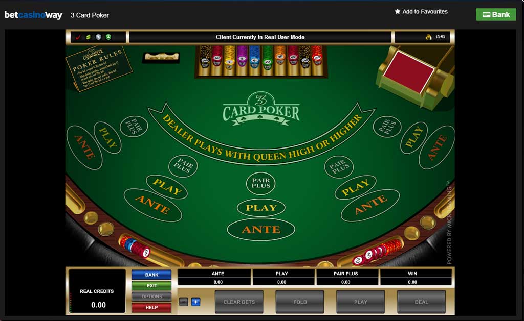 3 Card Poker Casino Online