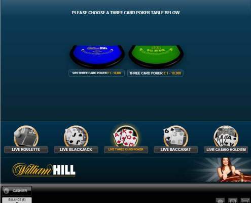 william hill live casino lobby